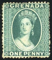 (*) N°3a - 1p. Vert. Dentelés 15. Papier Mince. TB. - Grenada (...-1974)