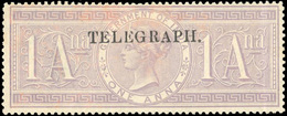 * N°21 - 1a. Violet. Surcharge ''TELEGRAPH.''. SG#T21 - Cote750£. TB. - Autres & Non Classés