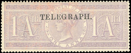 * N°21 - 1a. Violet. Surcharge ''TELEGRAPH.''. SG#T21 - Cote750£. TB. - Other & Unclassified