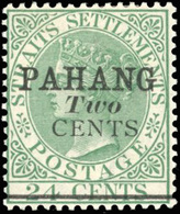 * N°4 - 2c Sur 24c. Vert. 4 Types Différents. (SG#7/10 - C.3125£). SUP. - Pahang