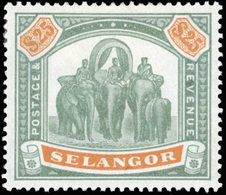 * N°25 - 25$. Vert Et Orange. (SG#66 - C.5000£). SUP. - Selangor