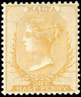 * N°3 - 1/2p. Bistre-jaune. Dent 14. TB. - Malta (...-1964)