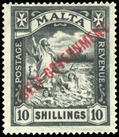 * N°77/ 81 - Série De 5 Valeurs Dont N°77 2s. Bleu Et Violet Sur Azuré + N°81 10s/ Bleu-noir. TB. - Malta (...-1964)