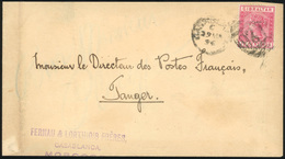 O 10c. Rouge Obl. ''A26'' S/lettre Frappée Du CàD De CASABLANCA Du 29 MA 96 à Destination De TANGER. Arrivée Le 30. TB. - Morocco Agencies / Tangier (...-1958)