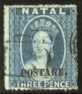 O N°16A - 3p. Bleu Pâle. Type I. (SG#53). TB. - Natal (1857-1909)