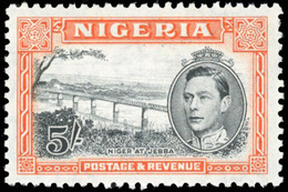 ** N°61a + 62a - 2/6. Outremer Et Noir + 5s. Orange Et Noir. 2 Valeurs. SUP. - Nigeria (...-1960)