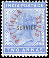 * N°1/3 - Service N°1 Et 2 + N° 3, 2a. Bleu. (SG#O3 - 2a. Dull Blue - C.12000£). RRR. SUP. - Patiala