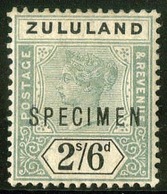 * N°627 - SG#6+7+26. Surcharge SPECIMEN. TB. - Zululand (1888-1902)