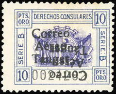 * N°29a/32a - 4 Valeurs. Double Surcharge Dont 1 Renversée. TB. - Spanish Morocco