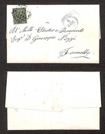 ANTICHI STATI ITALIANI - MODENA - 5 Cent Oliva (8) Isolato Su Lettera Da Modena A Fiumalbo Del 4.8.56 (1.000) - Other & Unclassified