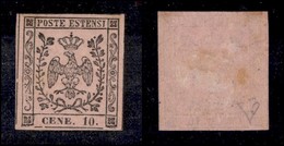 ANTICHI STATI ITALIANI - MODENA - 1854 - 10 Cent (9e) - Errore CENE - Gomma Originale - Da Esaminare (2.750) - Other & Unclassified