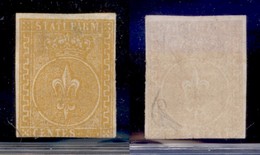 ANTICHI STATI ITALIANI - PARMA - 1853 - 5 Cent (6) Nuovo Senza Gomma - Corto In Basso - Diena + Cert. AG - Other & Unclassified