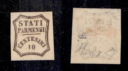 ANTICHI STATI ITALIANI - PARMA - 1859 - 10 Cent (14) - Gomma Originale - Diena (2.200) - Autres & Non Classés
