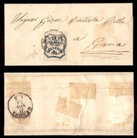 ANTICHI STATI ITALIANI - PARMA - 20 Cent (15) Su Letterina Da Parma A Genova Del 20.11.59 - Raybaudi (3.000) - Other & Unclassified