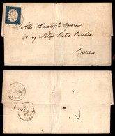 ANTICHI STATI ITALIANI - SARDEGNA - 20 Cent (8b) - Lettera Da Ivrea A Bene Del 30..54 - Riquadro A Secco Ben Marginato + - Otros & Sin Clasificación