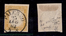 ANTICHI STATI ITALIANI - SARDEGNA - 1861 - 80 Cent (17C) Usato A Palermo 25.7.62 - Raybaudi (700) - Other & Unclassified