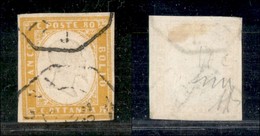 ANTICHI STATI ITALIANI - SARDEGNA - 1862 - 80 Cent (17Da) Usato A Bologna - Diena - Otros & Sin Clasificación