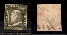 ANTICHI STATI ITALIANI - SICILIA - 1 Grano (5a - Verde Oliva) Usato - Diena (500) - Otros & Sin Clasificación