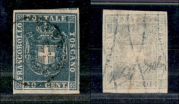 ANTICHI STATI ITALIANI - TOSCANA - 1860 - 20 Cent (20) Usato - Parte Di 4 Vicini Ai Lati - Cert. AG - Sonstige & Ohne Zuordnung