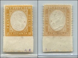 REGNO - POSTA ORDINARIA - 1862 - 80 Cent (4 L) Con Intero Bordo Di Foglio - Gomma Integra (450) - Andere & Zonder Classificatie