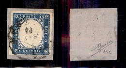 REGNO - POSTA ORDINARIA - 1863 - 15 Cent (11e - Azzurro Grigio) Usato A Messina Su Frammento - Sorani (1.200) - Sonstige & Ohne Zuordnung