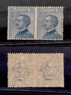 REGNO - POSTA ORDINARIA - 1908 - 25 Cent Michetti (83 L) - Coppia Orizzontale Con Dentellata Al Centro - Gomma Integra ( - Autres & Non Classés