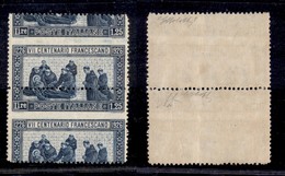 REGNO - POSTA ORDINARIA - 1926 - 1,25 Lire S.Francesco (196oc - Dentellato 14) In Coppia Verticale - Dentellatura Orizzo - Autres & Non Classés