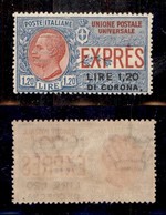 OCCUPAZIONI I GUERRA MONDIALE - DALMAZIA - 1922 - 1,20 Corone Su 1,20 Lire Espresso (2) - Gomma Originale (400) - Andere & Zonder Classificatie