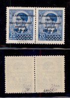 OCCUPAZIONI II GUERRA MONDIALE - LUBIANA - 1941 - 20 Din (32a+32) - R. Commissionato A Destra In Coppia Col Normale - Go - Sonstige & Ohne Zuordnung