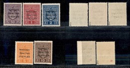 OCCUPAZIONI II GUERRA MONDIALE - MONTENEGRO - 1941 - Segnatasse (1/5-tutti Varietà Gb) - Serie Completa Con Errore 1V+X1 - Sonstige & Ohne Zuordnung