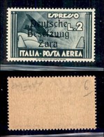 OCCUPAZIONI STRANIERE DI TERRITORI ITALIANI - OCCUPAZIONE TEDESCA - ZARA - 1943 - 2 Lire Aeroespresso (9K) - Besetzuug ( - Other & Unclassified