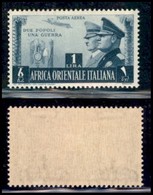 COLONIE - AFRICA ORIENTALE ITALIANA - 1941 - Non Emesso - 1 Lira Fratellanza D'Armi (20) - Gomma Integra (800) - Altri & Non Classificati