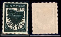 COLONIE - EGEO - EMISSIONI GENERALI - 1934 - 1 Lira Ala (32A) - Gomma Originale - Cert. AG (1.500) - Other & Unclassified