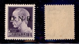 RSI - G.N.R. BRESCIA - 1943 - 1 Lira (479/Io - Seconda Tiratura - CEI 10/I) Senza Punto Dopo N (pos. 64) - Gomma Integra - Autres & Non Classés