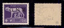 RSI - G.N.R. BRESCIA - 1943 - 3,70 Lire (484/I) - Gomma Originale - Raybaudi (950) - Other & Unclassified