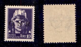 RSI - G.N.R. BRESCIA - 1943 - 10 Lire (486/Ipd) Con Punto Piccolo Dopo N - Gomma Integra - Cert. AG (7.000) - Other & Unclassified