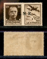 RSI - G.N.R. BRESCIA - 1943 - R Terzo - 30 Cent Aviazione (19/Ia) - Gomma Originale - Cert. AG - Andere & Zonder Classificatie