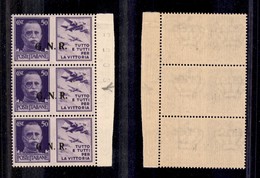 RSI - G.N.R. BRESCIA - 1943 - Trittico - 50 Cent Aviazione (23/I + 23/Ia + 23/II) - Gomma Integra - Cert. AG (1.600) - Autres & Non Classés