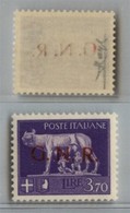 RSI - G.N.R. VERONA - 1944 - Errore Di Colore - 3,70 Lire (484A) Co Soprastampa Rossa - Gomma Integra - Raybaudi (1.000) - Other & Unclassified