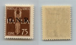 RSI - G.N.R. VERONA - 1944 - 75 Cent (119 Varietà - Aerea) Con Punto Piccolo Dopo G + Grosso Dopo R - Gomma Integra - No - Other & Unclassified