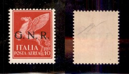 RSI - G.N.R. VERONA - 1944 - 10 Lire (124 - Aerea) - Gomma Integra - Cert. AG (2.000) - Other & Unclassified