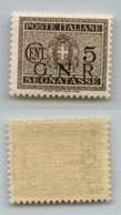 RSI - G.N.R. VERONA - 1944 - 5 Cent (47 Varietà - Segnatasse) Senza Punto Dopo R (traccia) - Gomma Integra - Non Catalog - Other & Unclassified