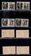 RSI - PROVVISORI - 1944 - Verona - 25 Cent (49Ab/52Ab) - Doppi Fasci Diritti E Capovolti - 4 Valori - Gomma Integra (4.8 - Andere & Zonder Classificatie