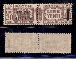 RSI - PROVVISORI - 1944 - 20 Lire (47 - Pacchi Postali) - Gomma Integra (1.500) - Autres & Non Classés