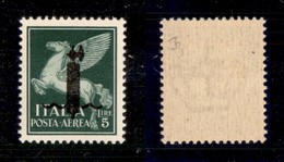 RSI - SAGGI-VERONA - 1944 - 5 Lire (P12A - Aerea) - Gomma Integra - Cert. AG (6.000) - Otros & Sin Clasificación