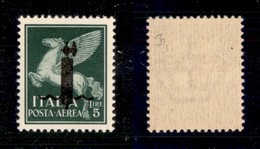 RSI - SAGGI-VERONA - 1944 - 5 Lire (P12A - Aerea) - Gomma Integra - Cert. AG (6.000) - Autres & Non Classés