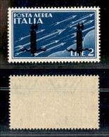 RSI - SAGGI-VERONA - 1944 - 2 Lire (P15A - Aerea) - Posizione 13 - Gomma Integra - Cert. Colla (6.000) - Other & Unclassified
