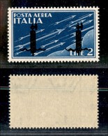 RSI - SAGGI-VERONA - 1944 - 2 Lire (P15A - Aerea) - Posizione 13 - Gomma Integra - Cert. Colla (6.000) - Otros & Sin Clasificación