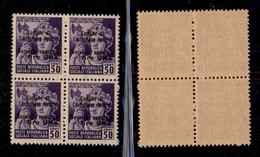 EMISSIONI LOCALI - CASTGLIONE D'INTELVI - 1945 - 50 Cent + 1 Lira (10) In Quartina - Gomma Integra (500) - Sonstige & Ohne Zuordnung
