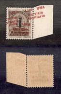 EMISSIONI LOCALI - GUIDIZZOLO - 1945 - 1 Lira Su 10 Cent (2b) Bordo Foglio Con Doppia Soprastampa (una Obliqua) Ripetuta - Sonstige & Ohne Zuordnung